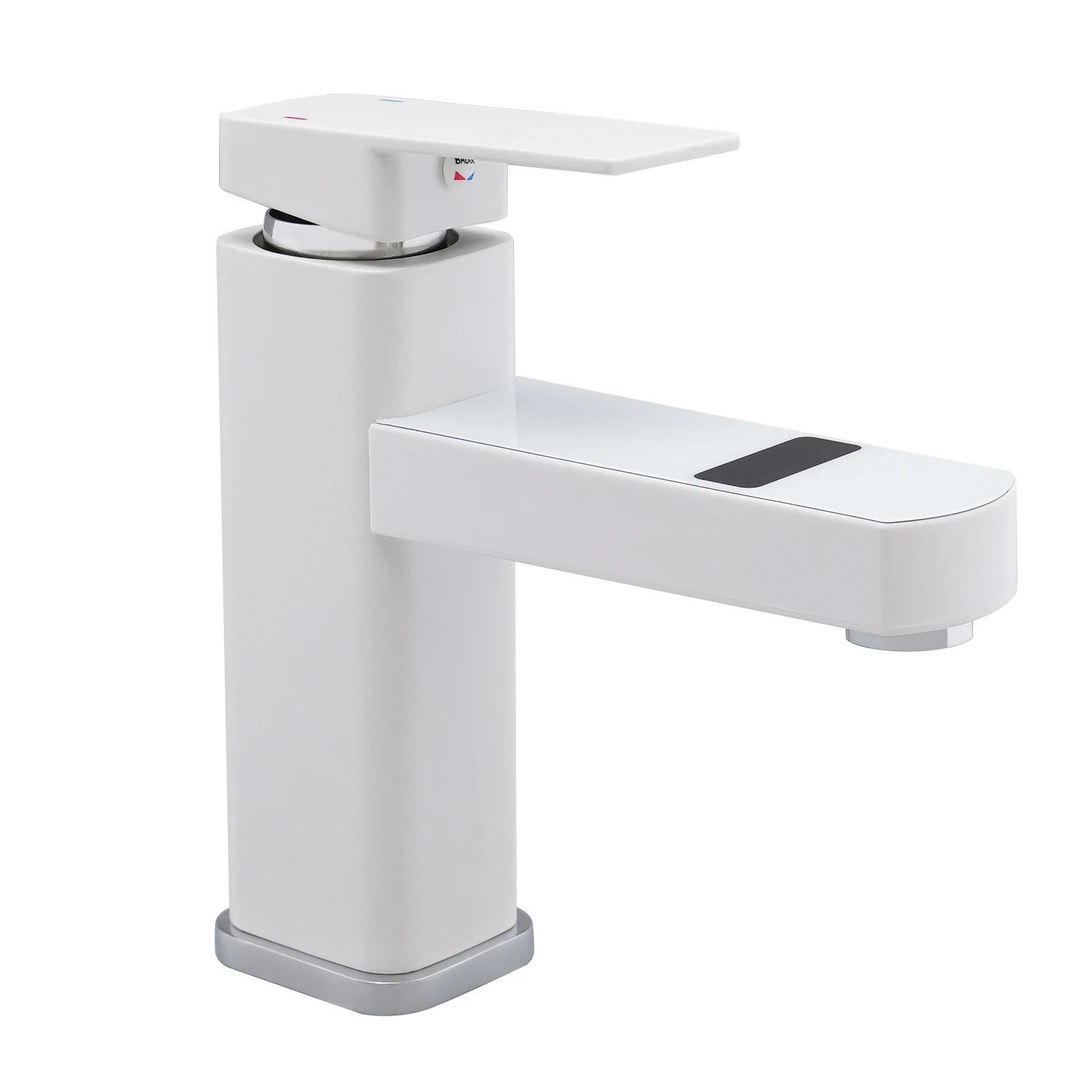 WASCHTISCHARMATUR mit digitalem Display, Weiß - Weiß, Metall (10.5/17.5/5cm) - Kaket