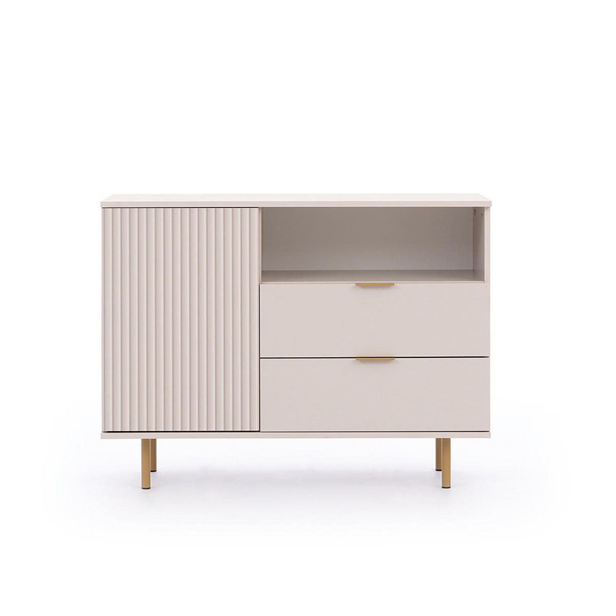 KOMMODE Nador-132 - Beige, Holzwerkstoff (107/80/41cm) - Lomado
