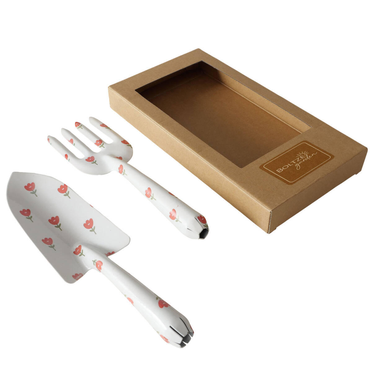 GARTENWERKZEUGE Lilly 2er-Set - Weiß, Metall (8/3/28cm)