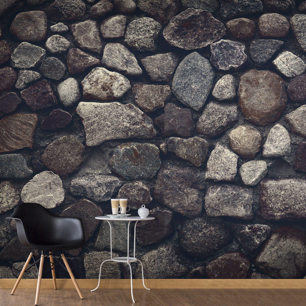 SELBSTKLEBENDE FOTOTAPETE 343/245 cm - Braun/Grau, Kunststoff/Textil (343/1cm) - KUNSTLOFT