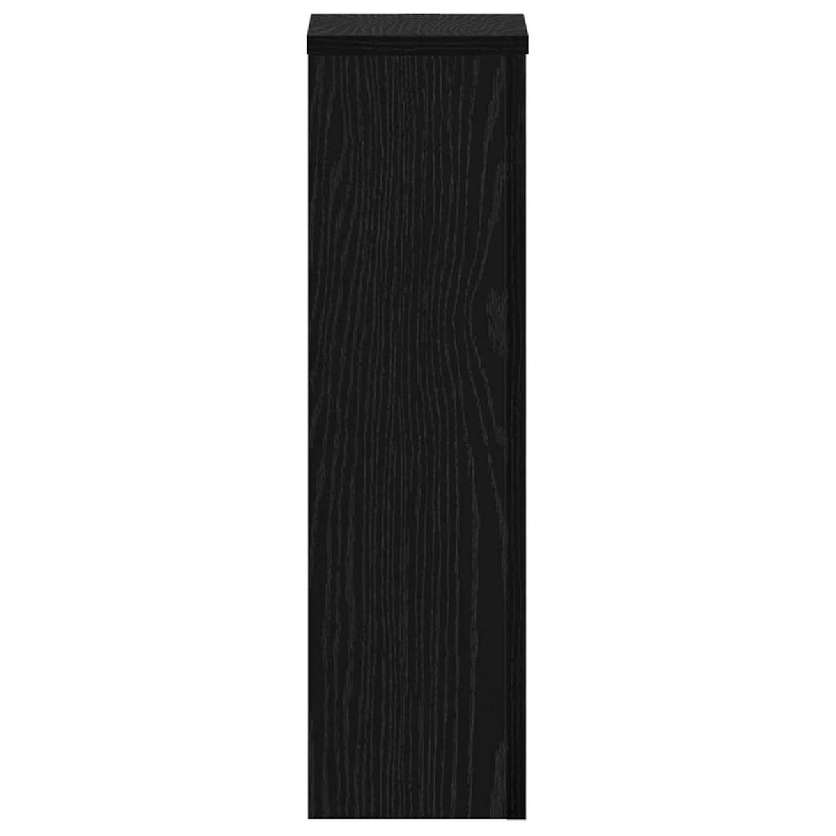 PFLANZENSTÄNDER 2er Set Schwarz Eichen-Optik 17/17/60 Cm - Schwarz, Holzwerkstoff (17/60/17cm) - vidaXL