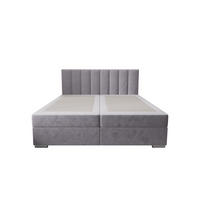 BOXBETT ZILANO 2 mit Matratze H3 und Topper 180x200 Itaka 50 - Hellgrau, Holz/Textil (180/200cm) - Bedante