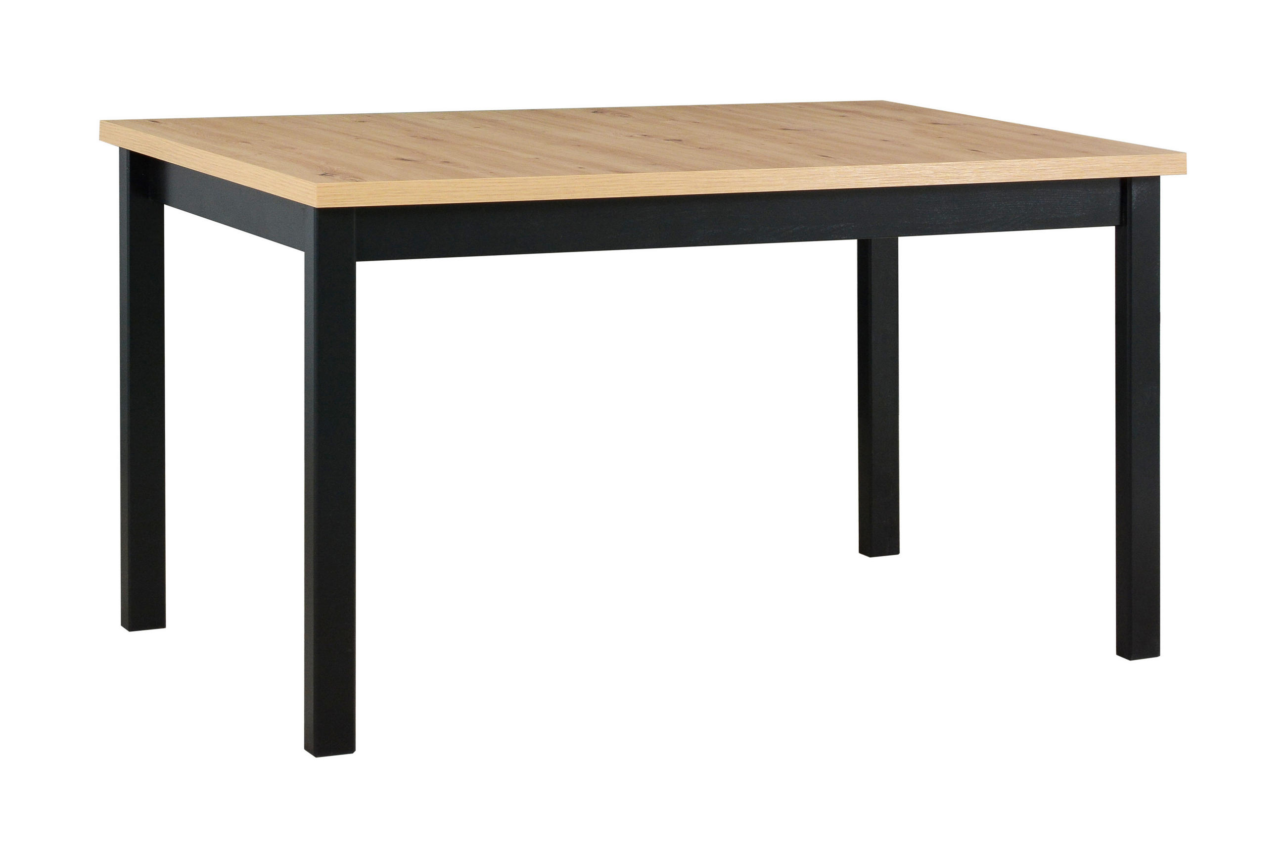 ESSTISCH Alba 2 M, 140/80 cm, artisan - Schwarz/Eiche Artisan, Holz (80/140/78cm) - Leaf Design