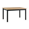 ESSTISCH Alba 1 - Schwarz/Eiche Artisan, Holz (80/120/78cm) - Leaf Design