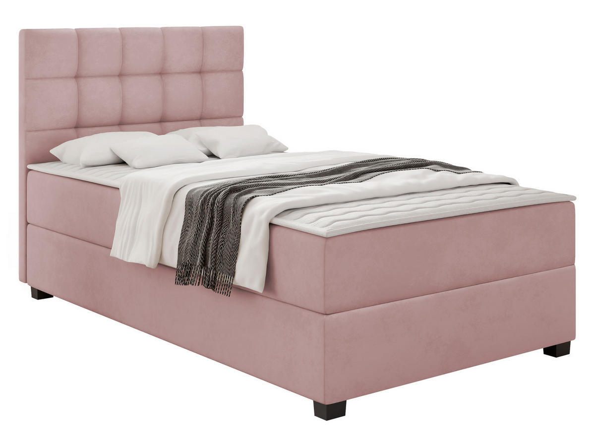 BOXBETT Lind - Schwarz/Rosa, Holz/Holzwerkstoff (120/200cm) - MIRJAN24