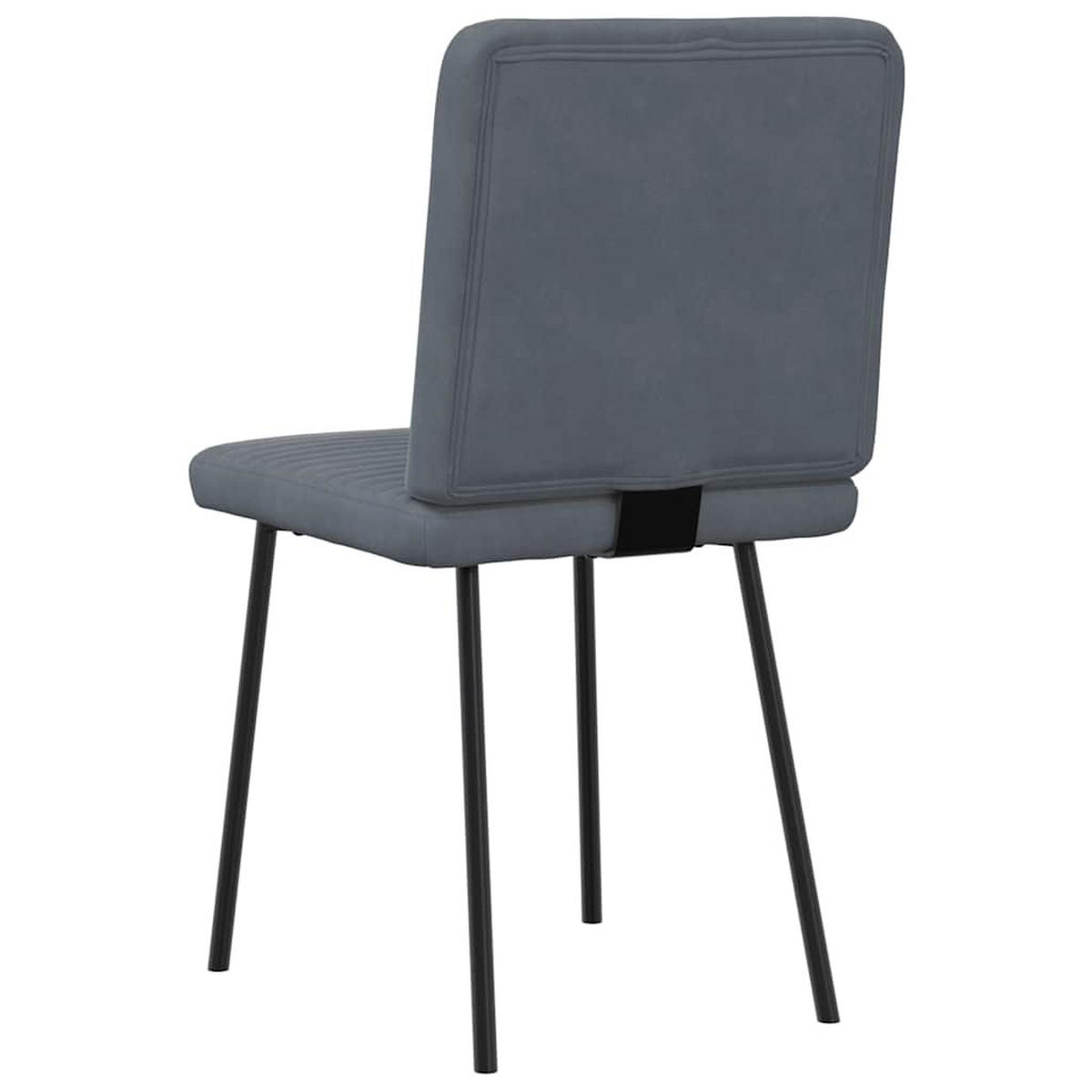 ESSZIMMERSTÜHLE 2 Stk. Dunkelgrau Samt 45*54*83cm - Dunkelgrau, Metall (45/83/54cm) - ZMH