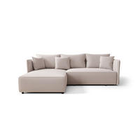 ECKSOFA MILANO links weiß Cord Poso 100 - Schlaffunktion, Bettkasten - Weiß, Textil (245/185cm) - Cornero