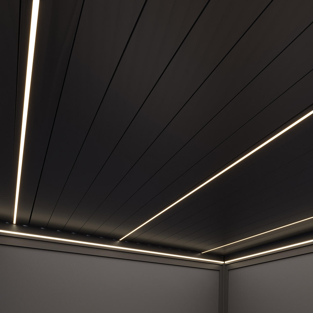 PAVILLON Prestige 3,6 x 6,57 M Alu LED - Anthrazit, Metall (360/255/657cm) - WEIDE