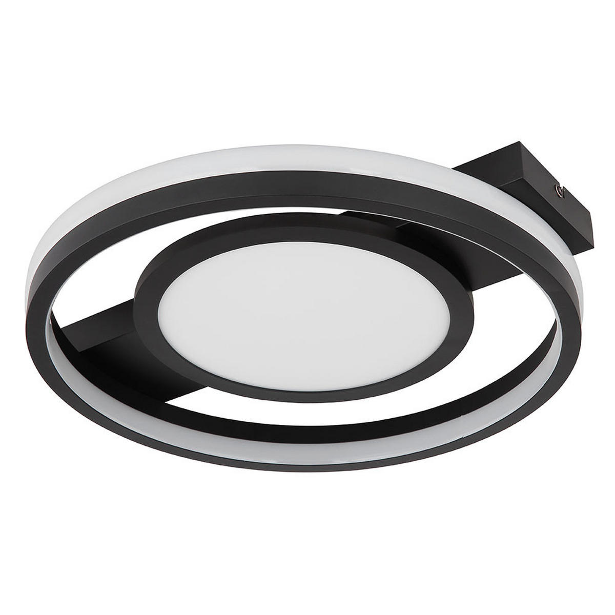 LED DECKENLEUCHTE GISELL Schwarz - Schwarz, Metall (43/40/6.8cm) - Globo Lighting