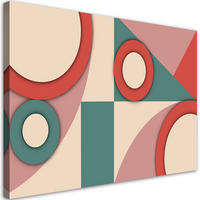 WANDBILD geometrische abstraktionsformen - Pink, Textil (60/40cm) - Feeby