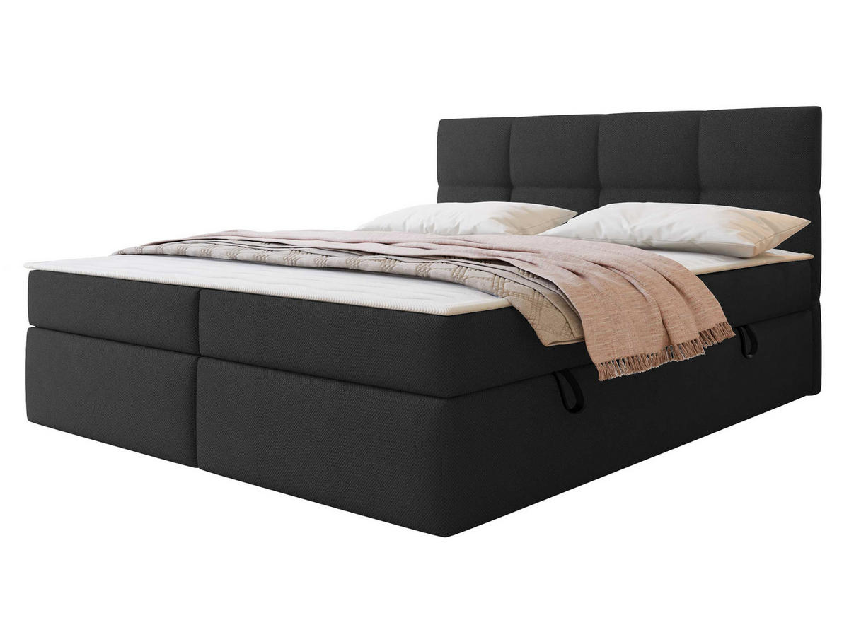 BOXBETT Figaro - Schwarz, Holz/Textil (160/200cm) - MIRJAN24