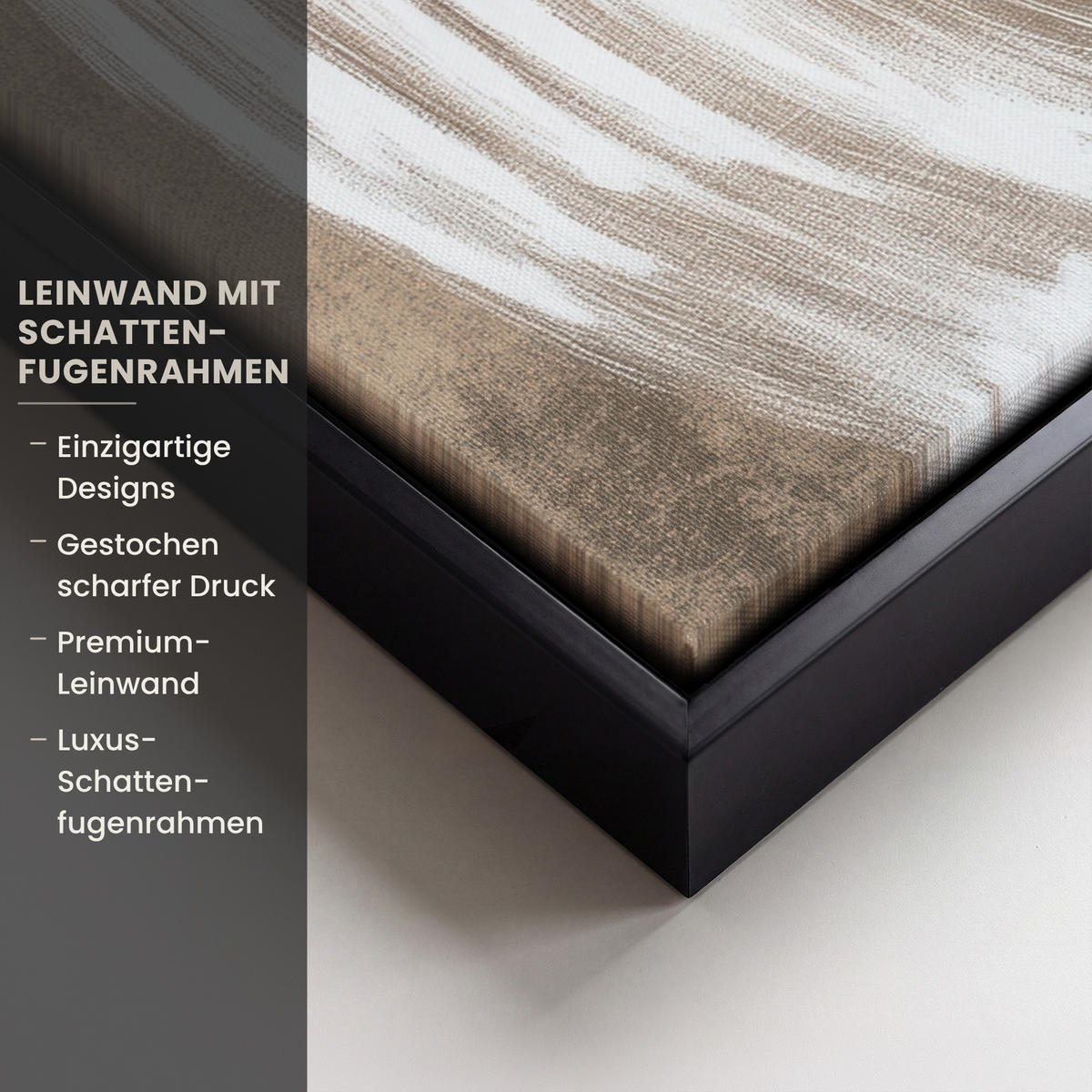 LEINWAND Bilder mit Rahmen - Farbe - Braun - Japandi - 50x70 - Kupferfarben, Textil (50/70cm) - MuchoWow