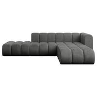 ECKSOFA modulares Sofa Zuvon-L1 - 296x177x70 cm Dunkelgrau - Dunkelgrau, Holzwerkstoff/Textil (296/177cm) - ALTDECOR