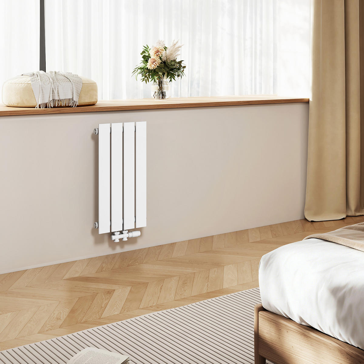 HEIZKÖRPER Flachheizkörper Weiß 60/30/3,9 cm - Weiß, Metall (30/60/3.9cm) - EMKE