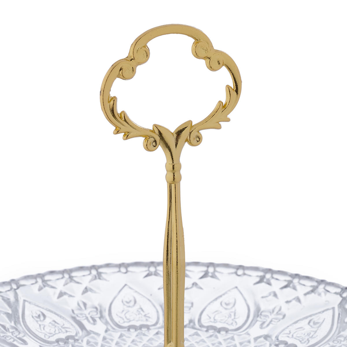 ETAGERE - Transparent, Glas/Metall (23/30cm) - Relaxdays