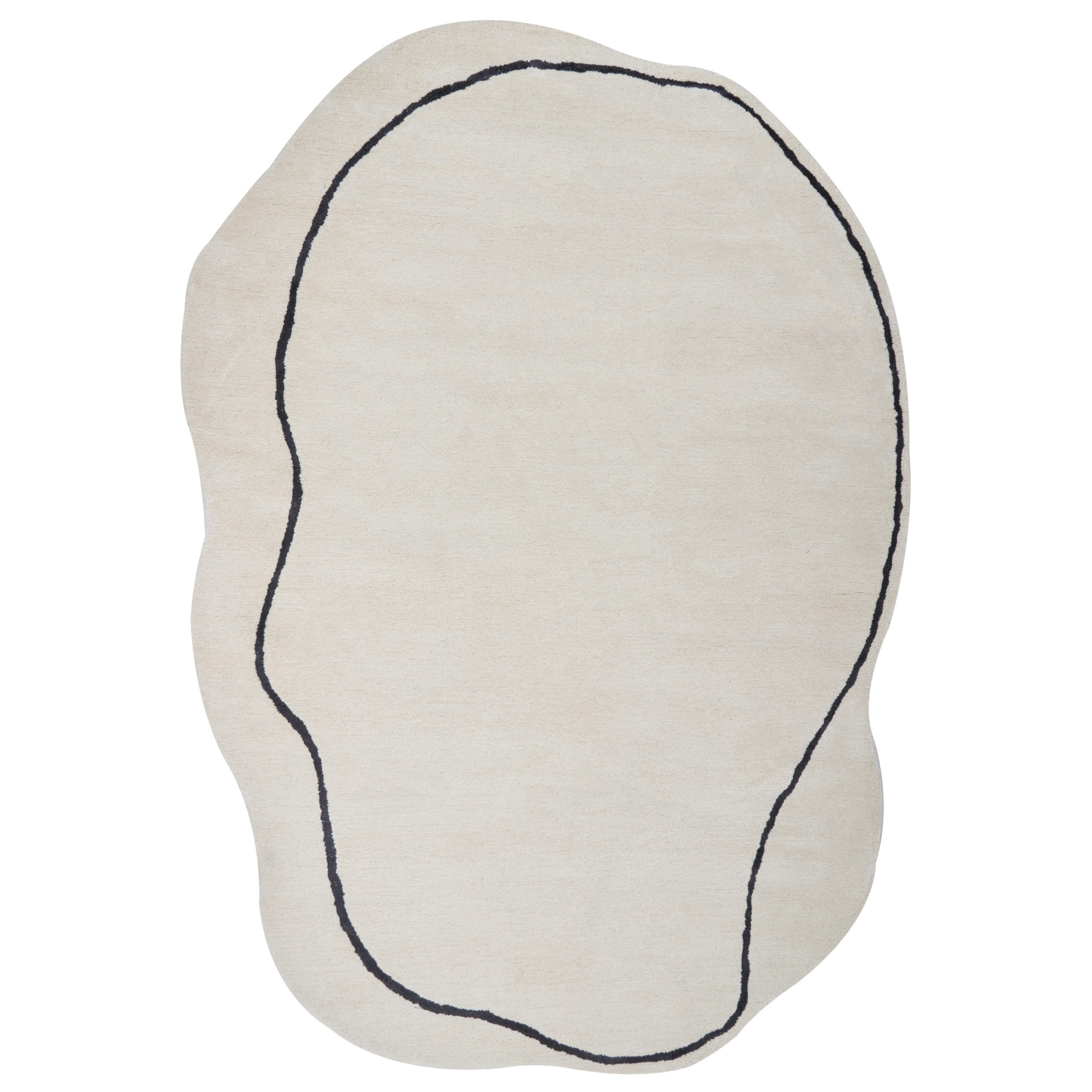 KURZFLOR-TEPPICH Beige 160/230 cm Dera - Beige/Schwarz, Textil (160/230cm) - Beliani