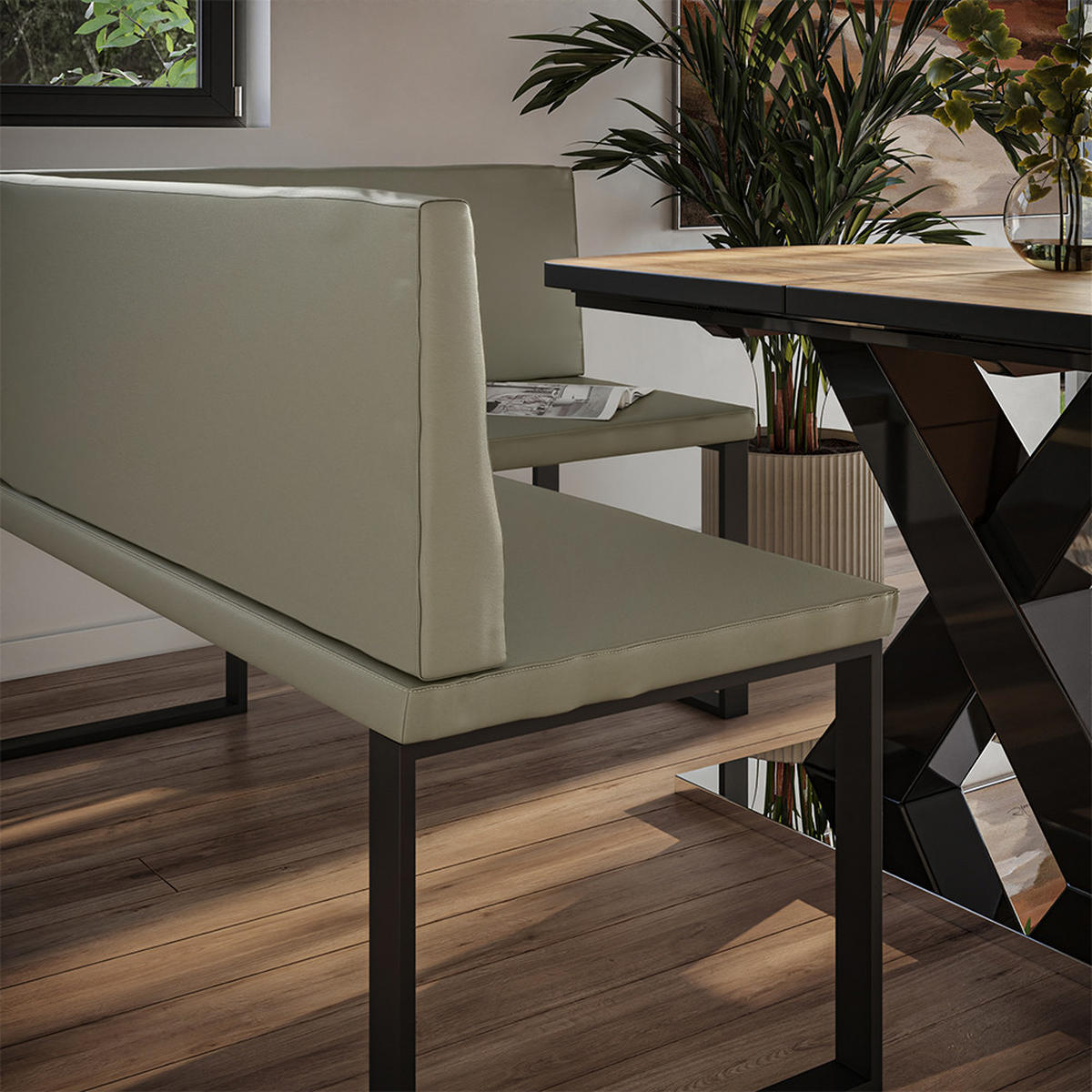 ESSZIMMER-ECKBANK Ravon Cashmere 120 x 150 cm - Kaschmir, Textil (120/87/150cm) - Vicco