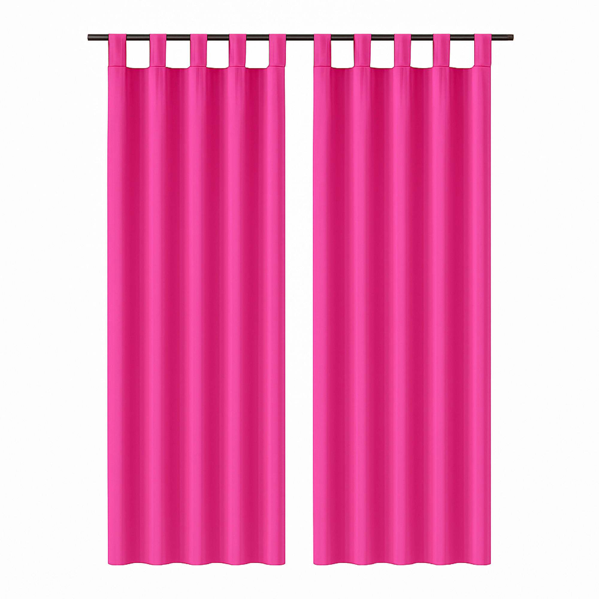 SCHLAUFENSCHAL blickdicht 140x175 cm Pink 2er-Pack - Pink, Textil (140/175cm)