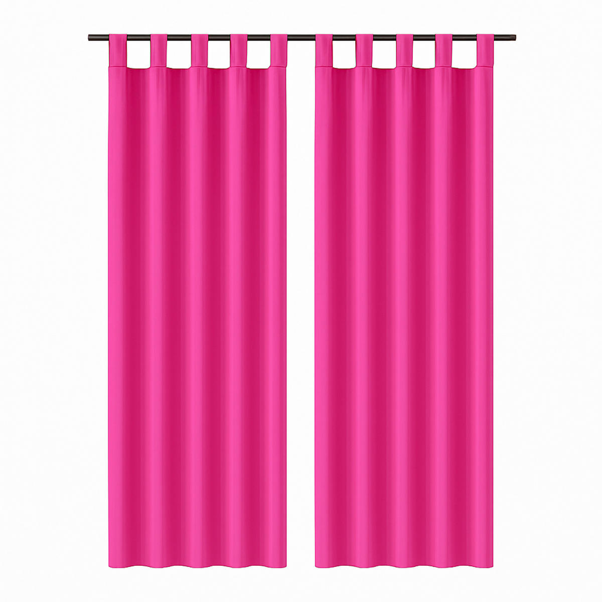 SCHLAUFENSCHAL blickdicht 140x175 cm Pink 2er-Pack - Pink, Textil (140/175cm)