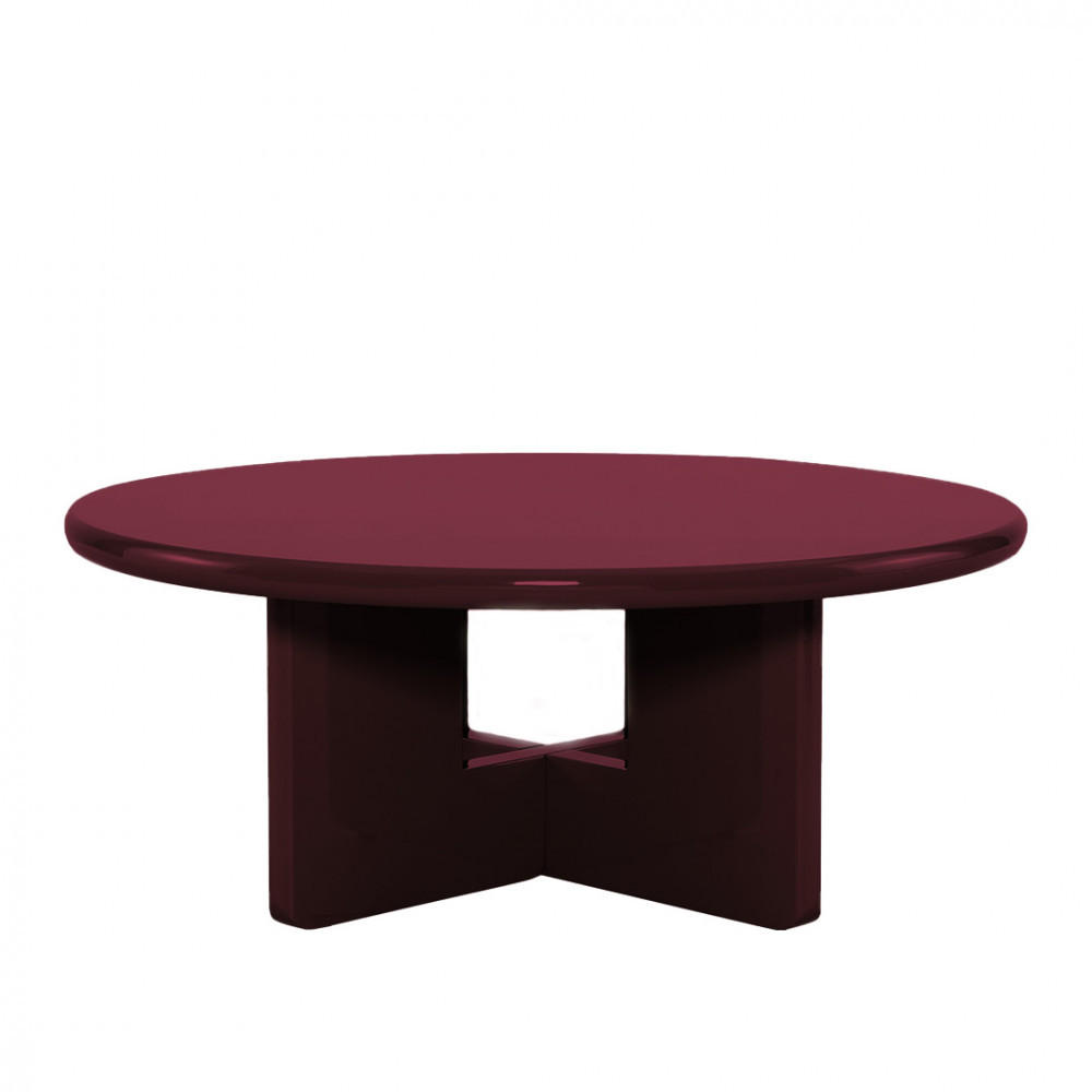 COUCHTISCH - Burgunderrot - Einzelstück - Aubergine, Holz (80/80/32cm) - Drawer