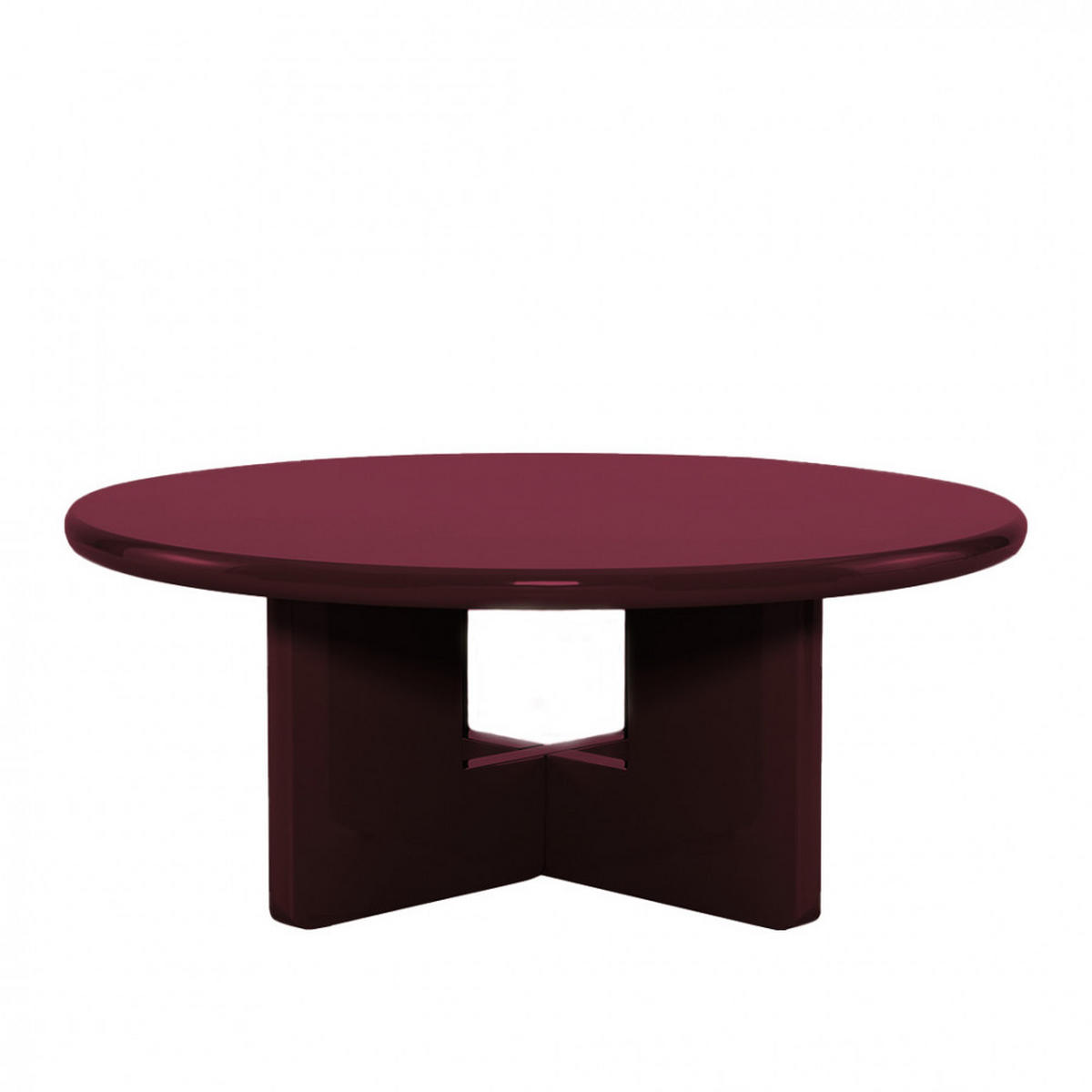 COUCHTISCH - Burgunderrot - Einzelstück - Aubergine, Holz (80/80/32cm) - Drawer