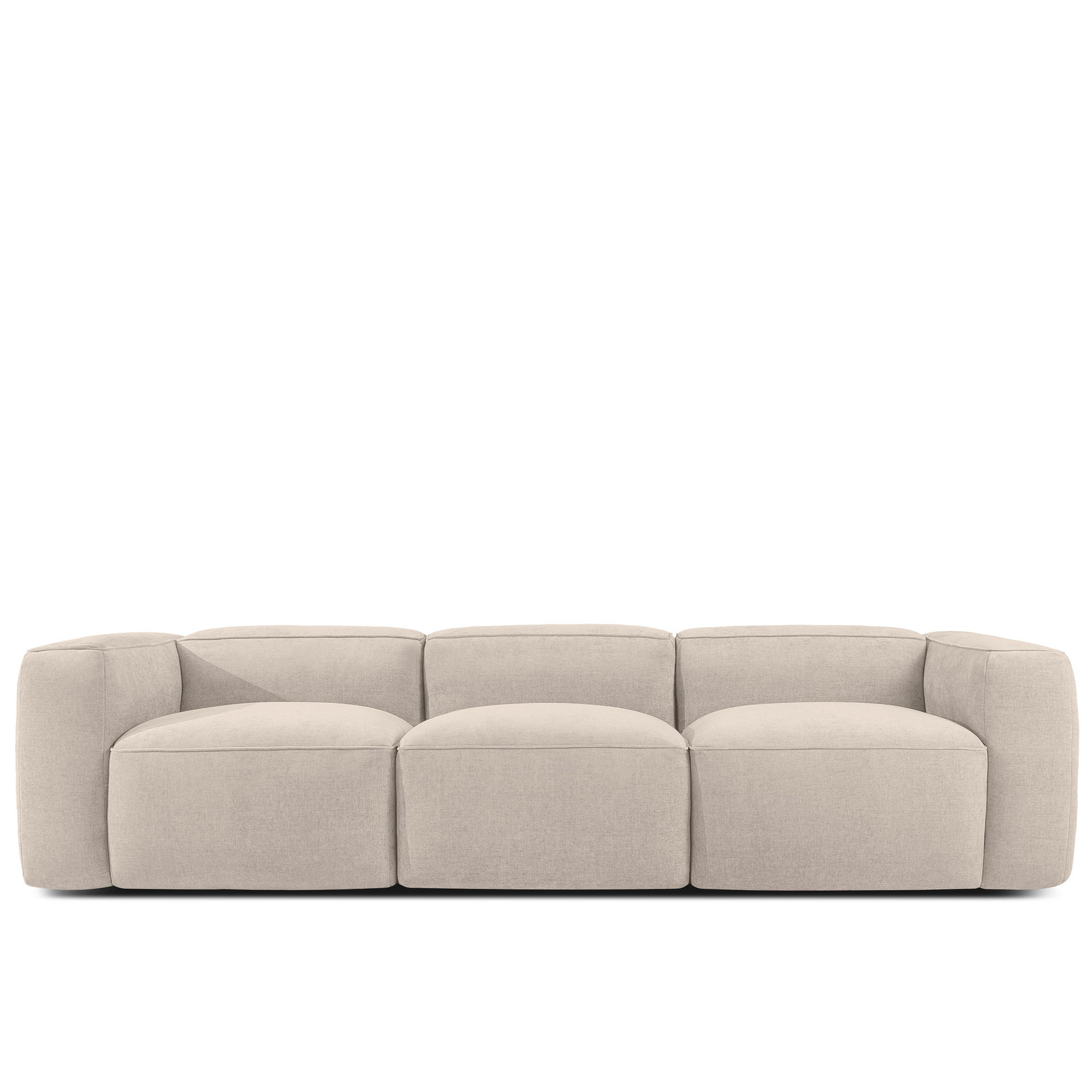 3-SITZER SOFA FUBBO, Cremig - Creme, Holz/Holzwerkstoff (290/73/96cm) - KONSIMO®