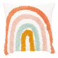 ZIERKISSEN Regenbogen 40/40 cm - Multicolor, Naturmaterialien (38/38cm) - Atmosphera for kids