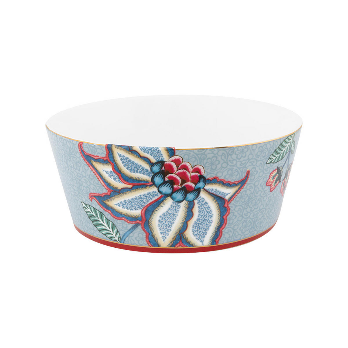 GESCHENKSET Bowls 15 cm & chopsticks oriental blumenfestival blu - Blau, Keramik - Pip Studio
