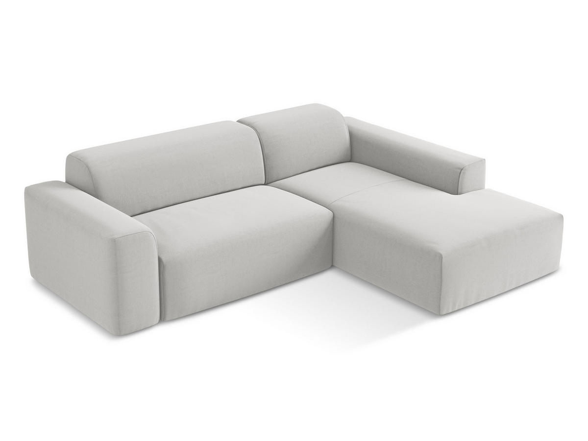 POUF Samt Stoff Beige - Creme/Schwarz, Holzwerkstoff/Kunststoff (75/37/75cm) - Makamii