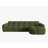 ECKSOFA rechts Lisa aus strukturiertem Stoff grün meliert 4 Sitzplätze - Grün, Textil (170/310cm) - Micadoni