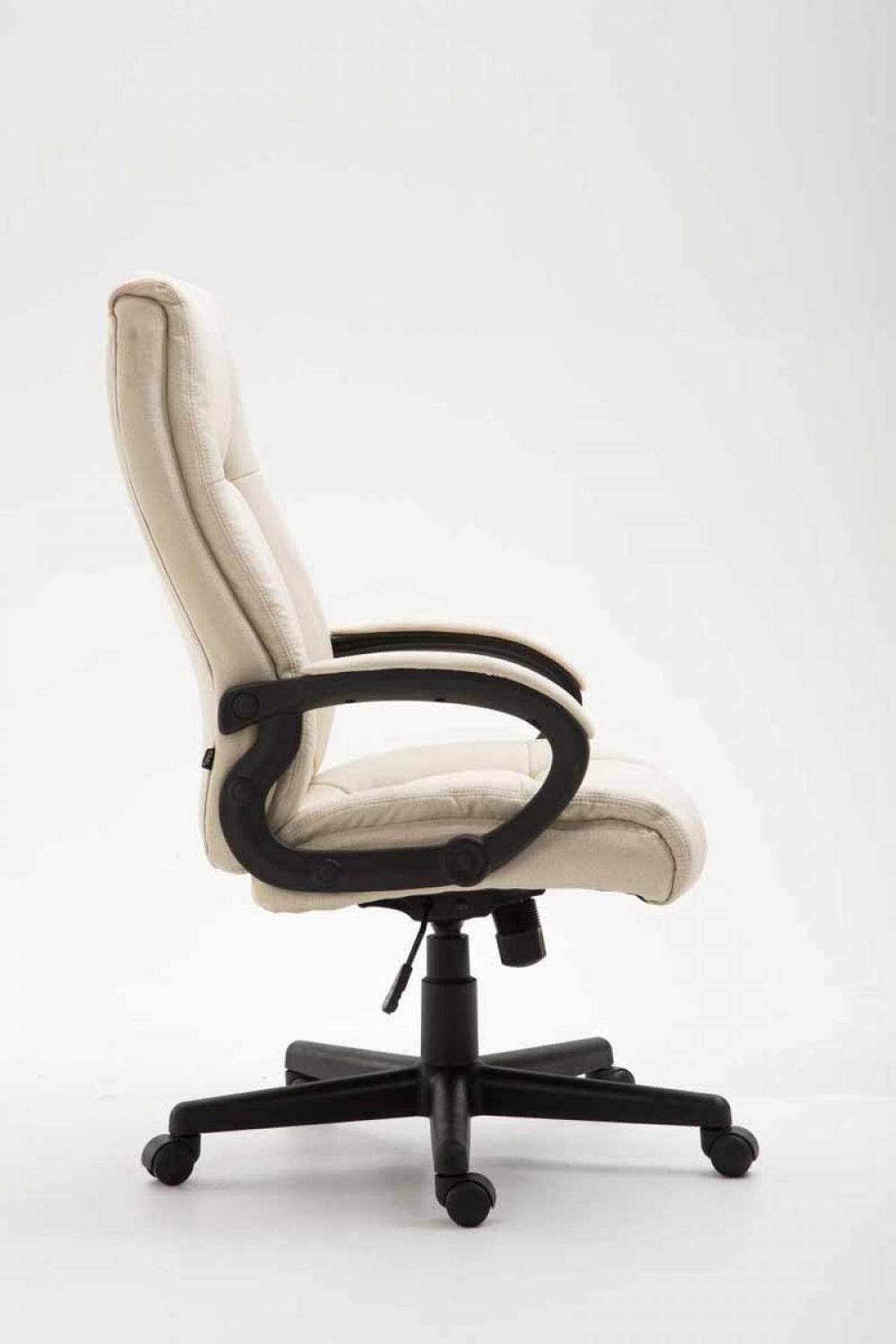 DREHSTUHL Stoff Creme - Creme/Schwarz, Kunststoff/Textil (66/106/70cm) - CLP