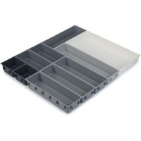 BESTECKKASTEN Besteckkästen Set 10-teilig Blox - Grau, Kunststoff (44/5/53cm) - Kela
