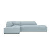 ECKSOFA links Ruby aus Cord hellblau 4 Sitzplätze - Hellblau, Textil (180/273cm) - Micadoni