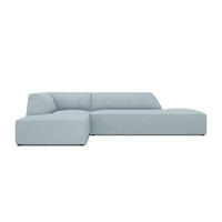 ECKSOFA links Ruby aus Cord hellblau 4 Sitzplätze - Hellblau, Textil (180/273cm) - Micadoni