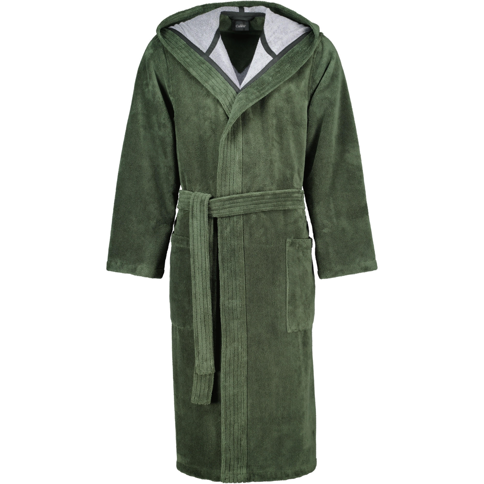 BADEMANTEL HERREN KAPUZE DOUBLEFACE 831 FIELD - 47 - Grün, Textil (Mnull) - Cawoe