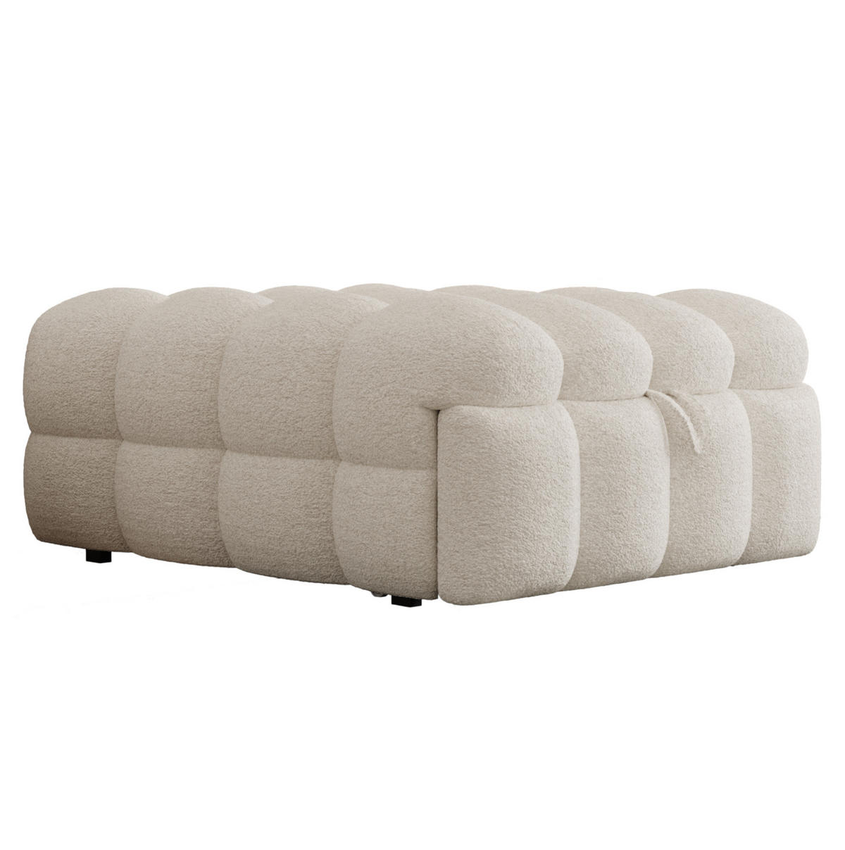 BETT 183/76 cm in Beige – 2-in-1 mit Teddy-Bezug und ausziehbarer Funktion - Rosa, Textil (70/180cm) - BEAOK