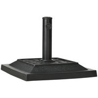 SCHIRMFUSS für Ø32/38/48 mm Stangen, Schirmständer für Garten, Balkon, Kunstharz, Schwarz 44 x 44 x 33 cm - Schwarz, Kunststoff (44/44cm) - Outsunny