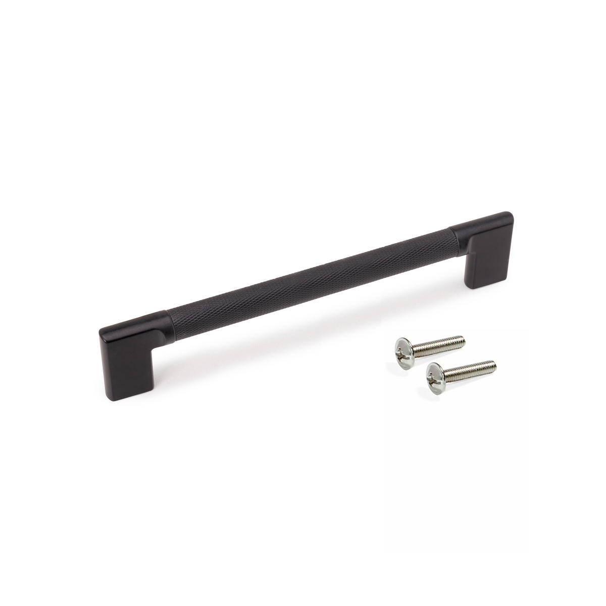 MÖBELGRIFFE Sofia, L221mm, 192mm Achsenabstand, Aluminium, Schwarz lackiert 5er-set - Schwarz, Metall (12/3/25cm) - EMUCA