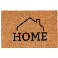 FUSSMATTE Hello 60/40 cm - Braun, Naturmaterialien (40/60cm) - Giftdecor