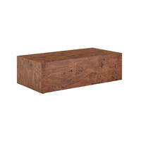 COUCHTISCH DE-37342 mit Holzoptik und stabiler Konstruktion Naturholz - Walnussfarben, Holzwerkstoff (90/50/30cm) - ComfortXL