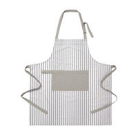 KOCHSCHÜRZE grau-weiß, 100% Baumwolle - Grau, Textil (80/85cm) - Homescapes