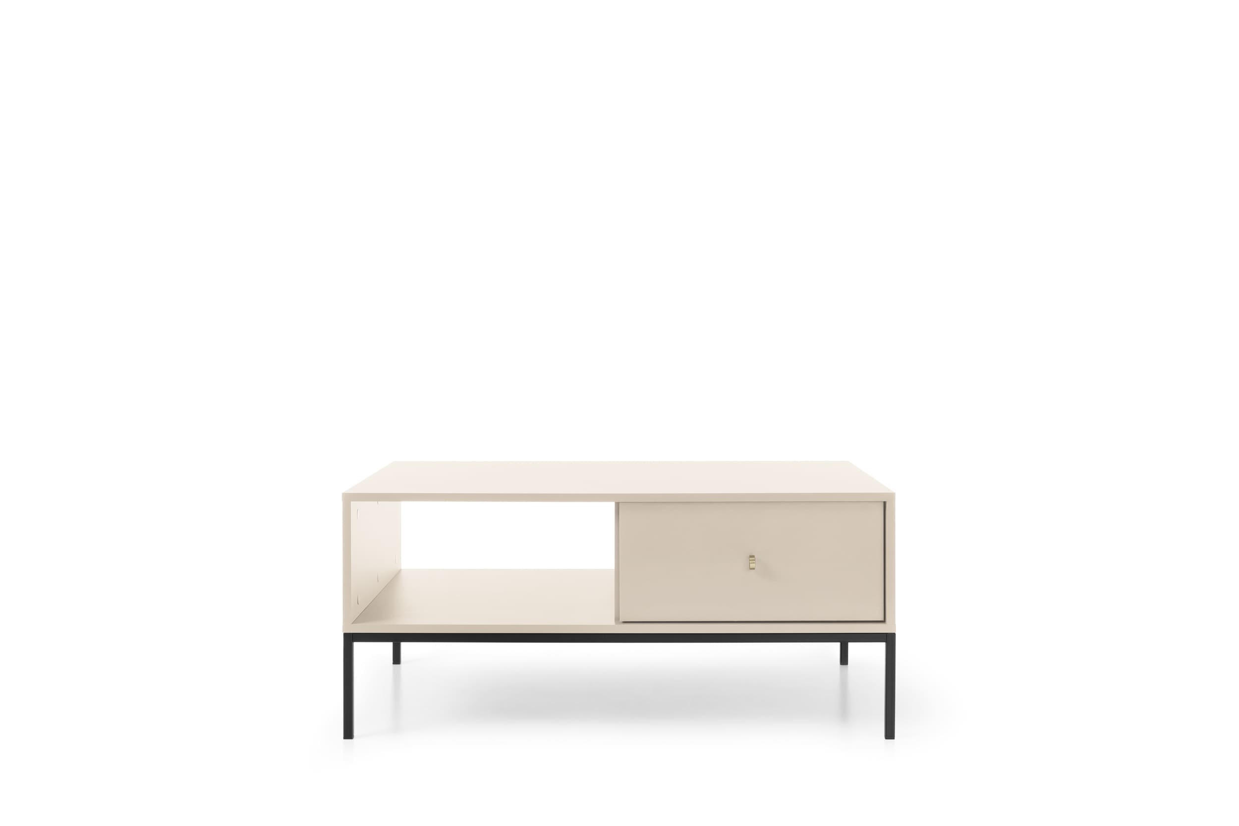 COUCHTISCH - Kaffeetisch Melody X 104 Beige + Schwarz - Beige/Schwarz, Holzwerkstoff (68/104/46cm) - Möblo