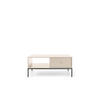 COUCHTISCH - Kaffeetisch Melody X 104 Beige + Schwarz - Beige/Schwarz, Holzwerkstoff (68/104/46cm) - Möblo