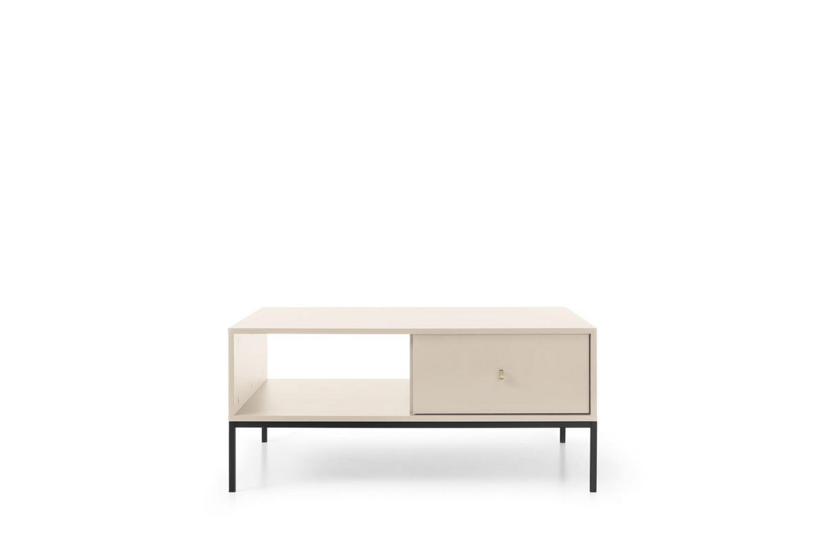 COUCHTISCH - Kaffeetisch Melody X 104 Beige + Schwarz - Beige/Schwarz, Holzwerkstoff (68/104/46cm) - Möblo