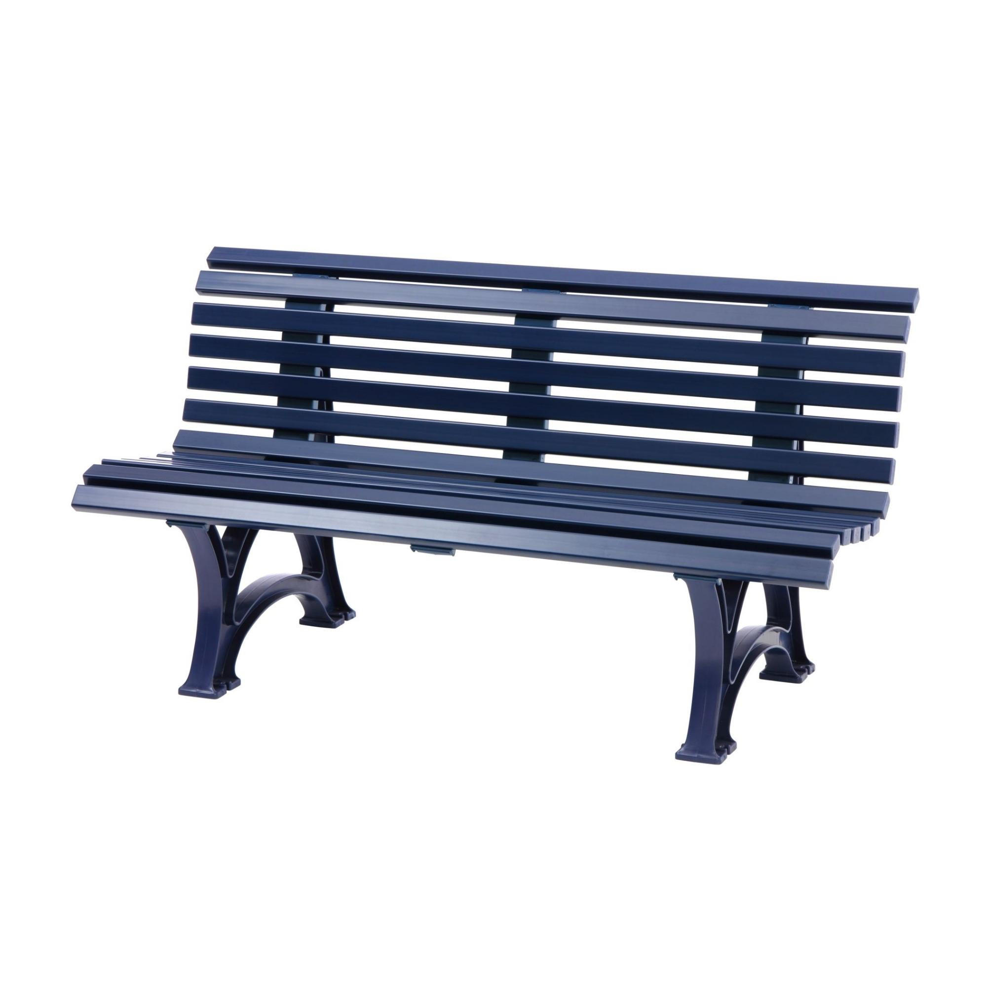 GARTENBANK Jamaika 3 Sitzer Blau 80 x 150 x 64 cm Witterungskunststoff & UV Beständiger Kunststoff - Blau, Kunststoff (150/80/64cm) - PROREGAL