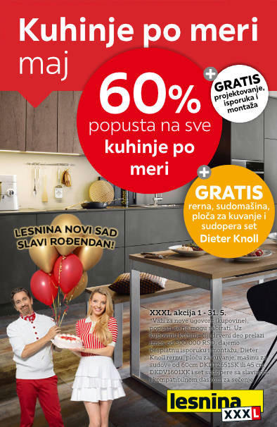 60% na kuhinje po meri