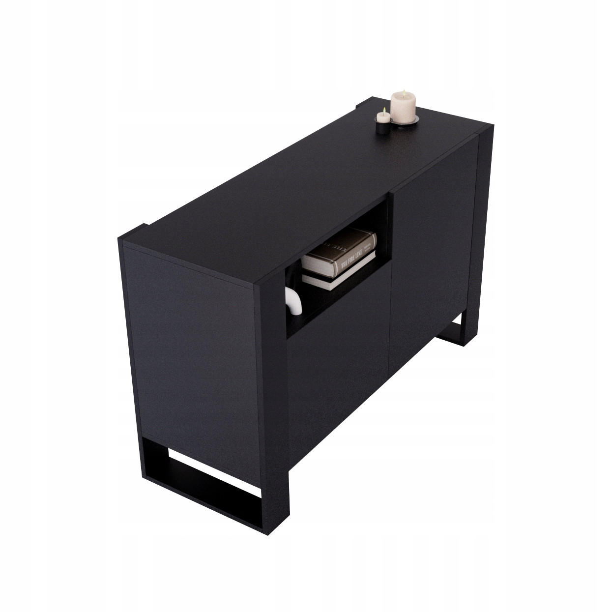 KOMMODE Karo 120/75/43.6 - Schwarz, Holzwerkstoff (120/75/43.6cm) - RAUMHIRSCH FURNITURE