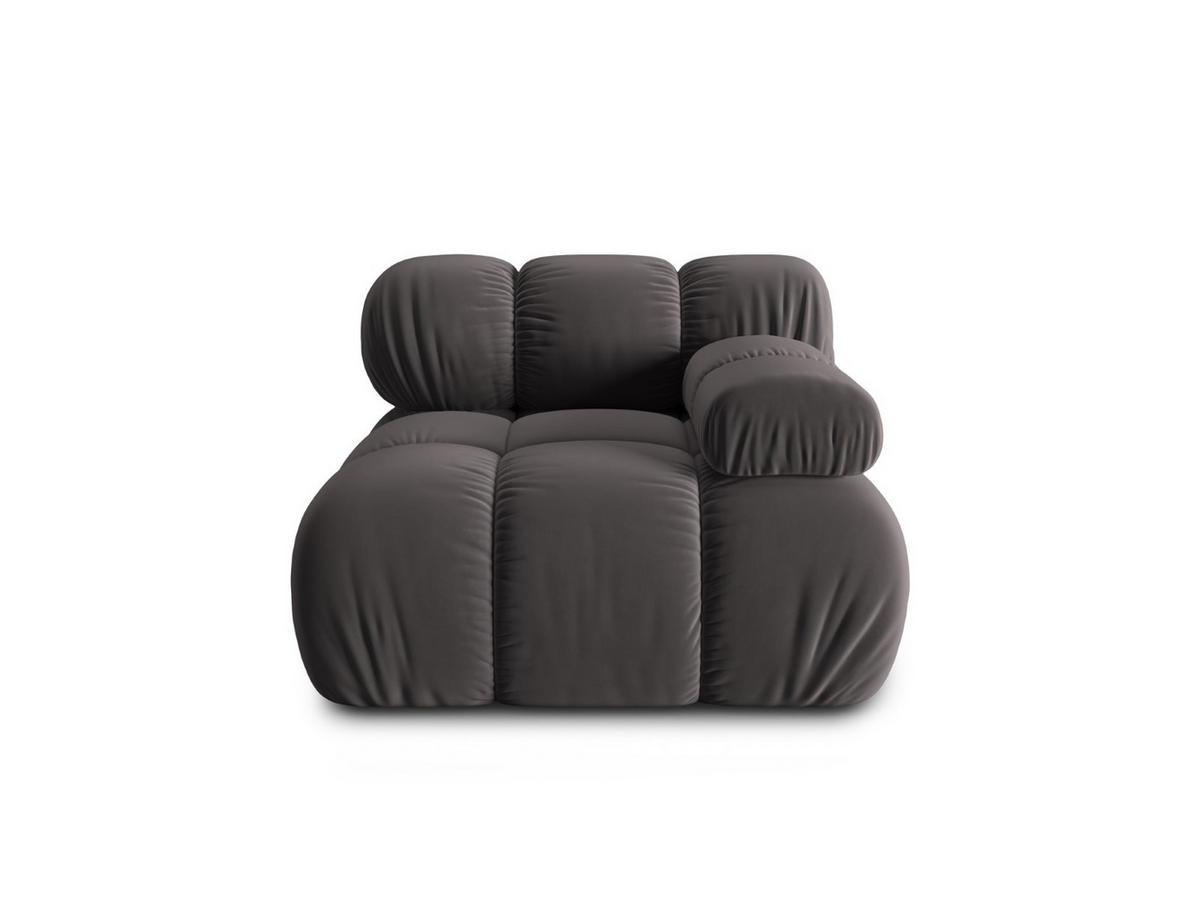 MODUL rechts Bellis aus Samt Stahl - Edelstahlfarben, Textil (94/70/94cm) - Micadoni