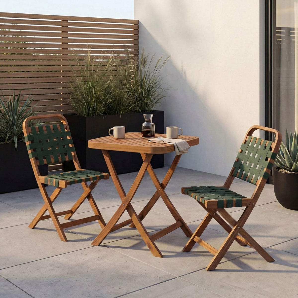 GARTEN-SET Braun, Grün - Braun/Grün, Holz - MCW