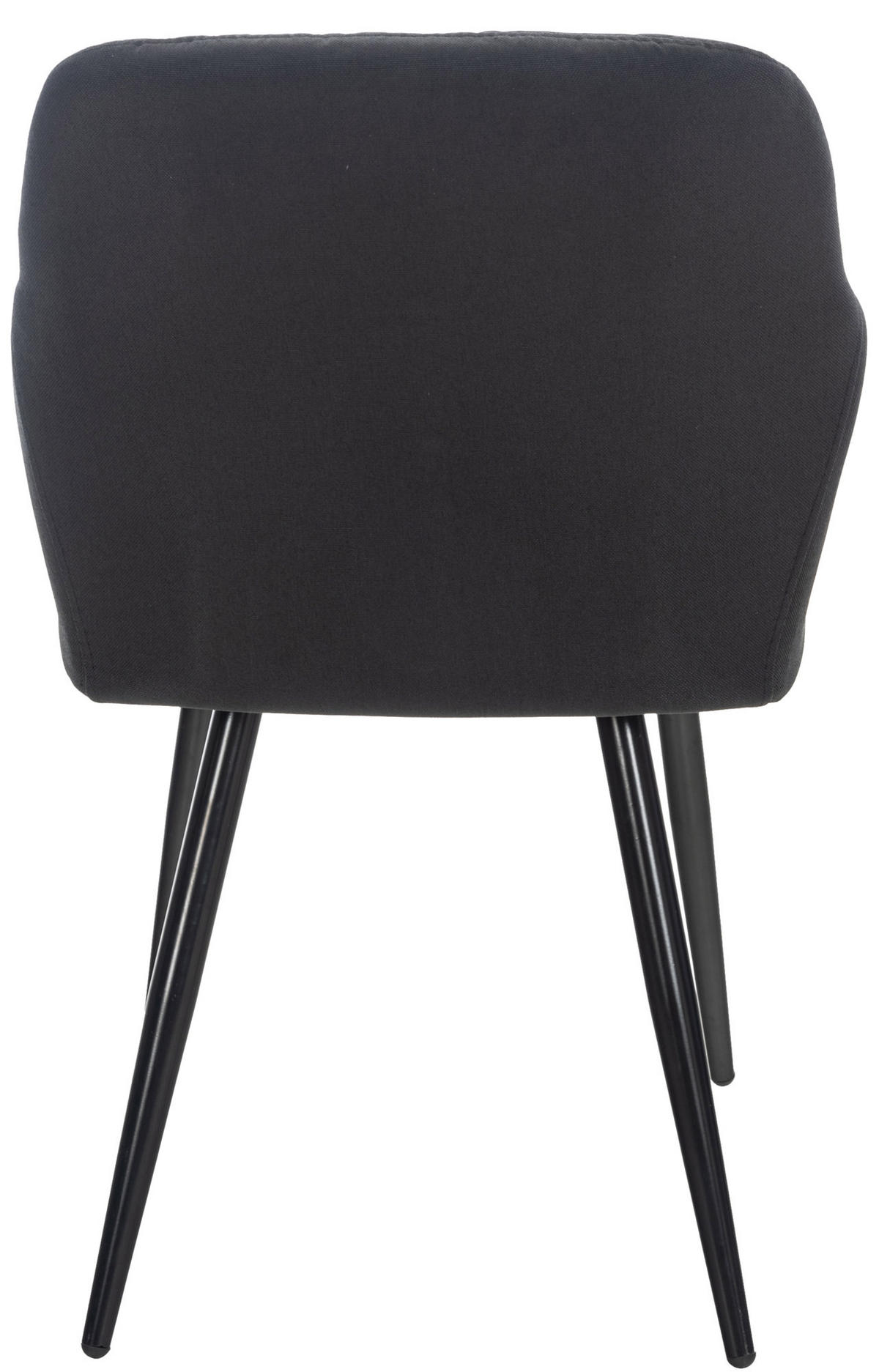 ESSZIMMERSTUHL Shyva Stoff, Gestell Metall matt Schwarz Schwarz - Schwarz, Textil/Metall (47/84/44cm) - TPFLiving